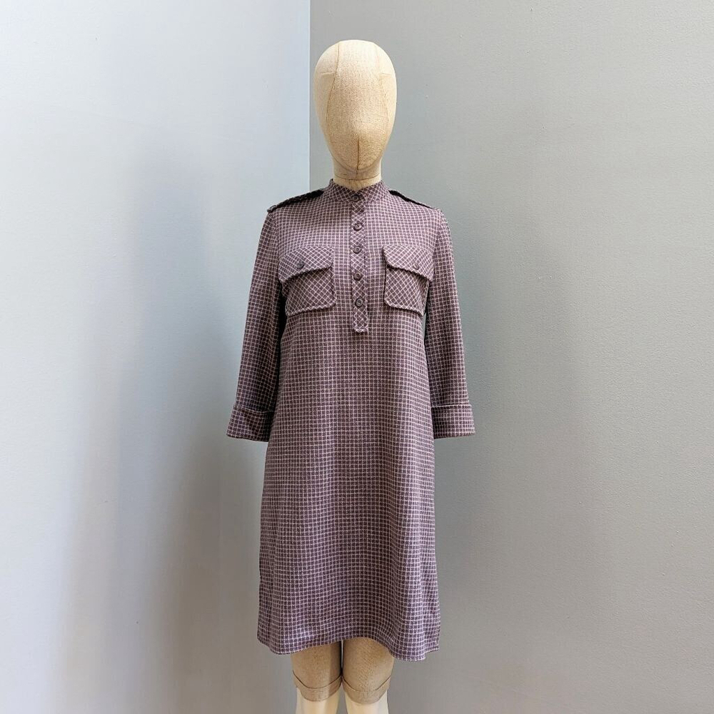 Butte Knit Vintage Purple White Dress